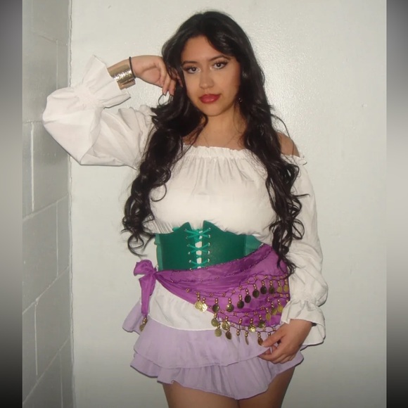 Purple Belly Dance Hip Scarf - Picture 3 of 5